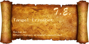 Tangel Erzsébet névjegykártya